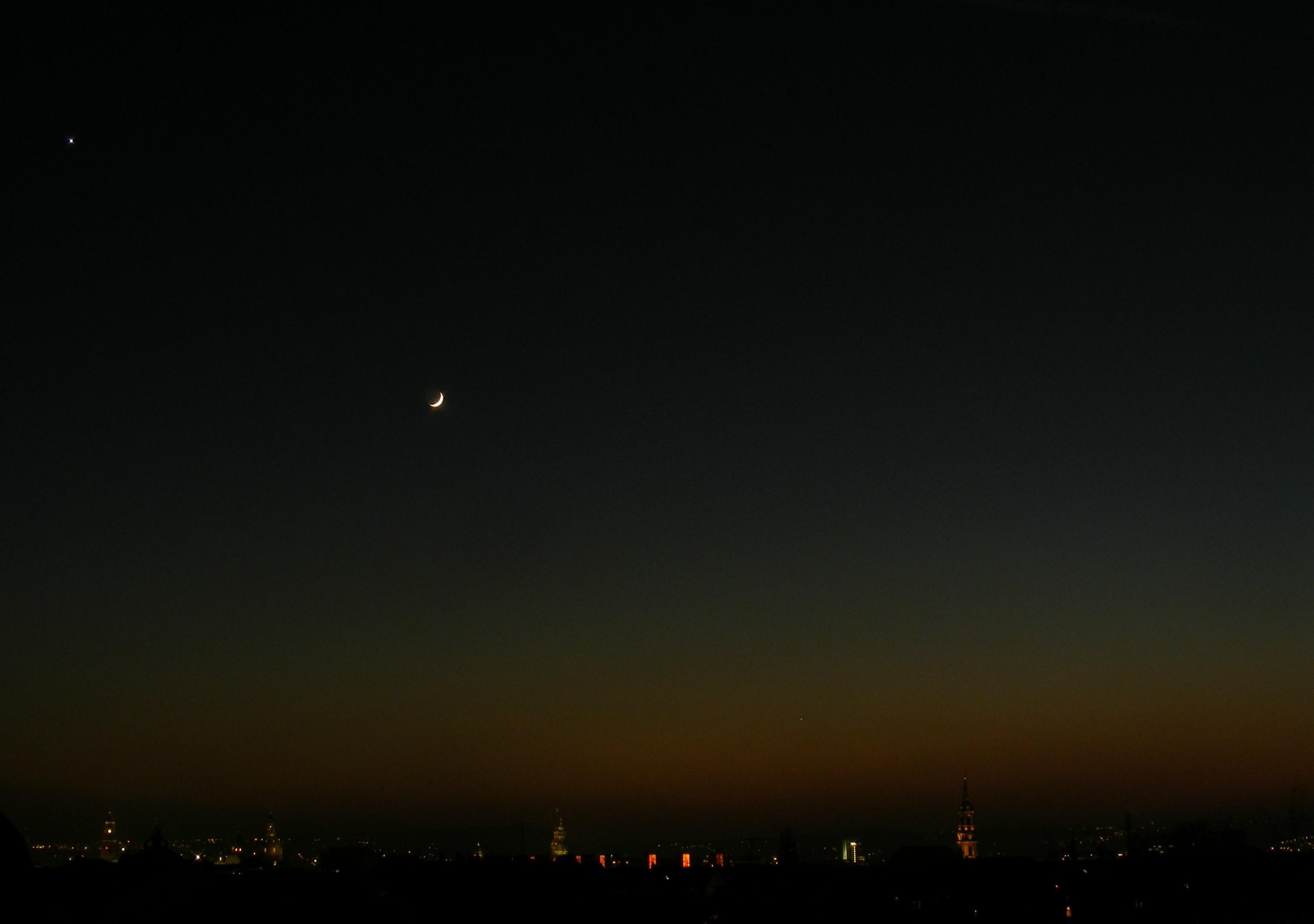  
Venus,  Mond  und Jupiter 2